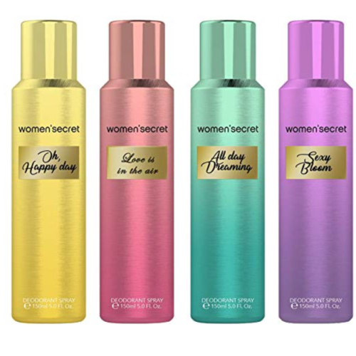 Women's secret Oh Happy Day and Love Is In The Air and All Day Dreaming and Sexy Bloom Deodorant for Women - Pack of 4